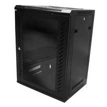 15U Wall Mount Network Server Data Cabinet Enclosure Rack Glass Door Loc... - $212.99