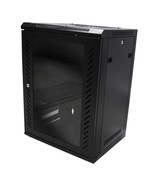 15U Wall Mount Network Server Data Cabinet Enclosure Rack Glass Door Loc... - £167.48 GBP