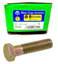 Hex Cap Screws 1/2&quot; D X 1-3/4&quot; L Heat Treated Steel (50-PACK) - Hillman ... - $30.68