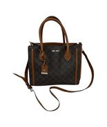 Nine West Brown Logo Satchel Tote Bag with Crossbody Strap - $28.80