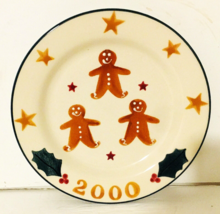 Hartstone Pottery Gingerbread Man Collector Plate for year  2000  8&quot; dia... - $19.99