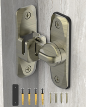 90/180 Degree Barn Door Lock, Small Flip Gate Latches Hardware, Door Security Sl - £16.53 GBP
