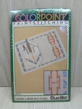 Bucilla Western Colorpoint Paint Stitching Kit Placemat Napkin set - $9.89