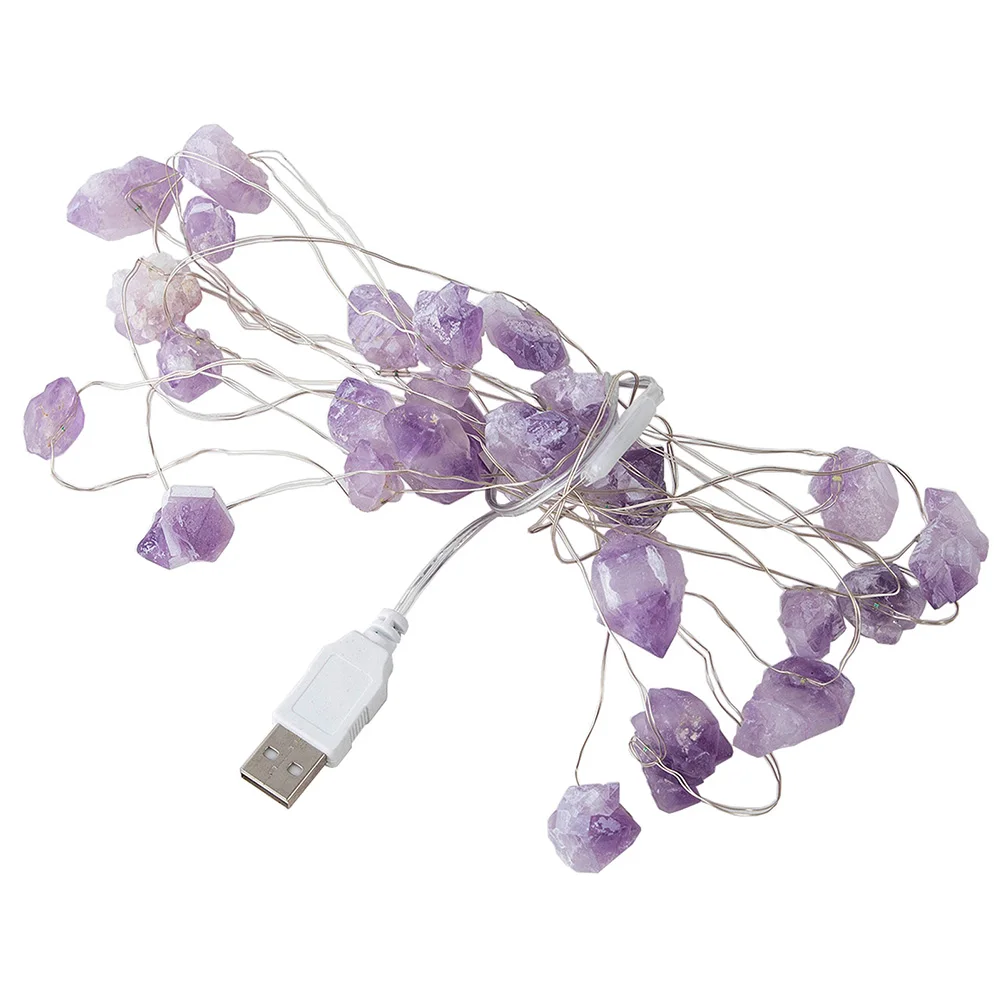 30LED Fairy Lights Crystal String Lamp USB/Battery Powered  Crystal Stones Gars  - £126.04 GBP