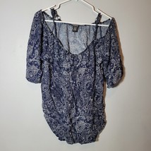 Torrid Womens Shirt Size 1x Blue Short Sleeve Casual Light Weight - $10.99