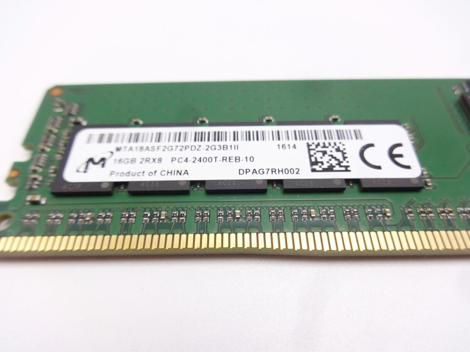 Micron MTA18ASF2G72PDZ-2G3B1 16GB 2Rx8 PC4-19200 DDR4-2400T Memory Modul... - $19.78