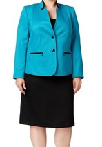 Tahari By Asl New Womens Blue Colorblock Skirt Suit  Plus   16W    $320 - £141.65 GBP