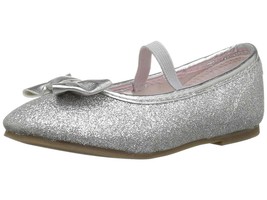Kids Carters Girls Bigbow5 Fabric Pull On Ballet, Silver, Size Toddler 6.0 - £20.27 GBP