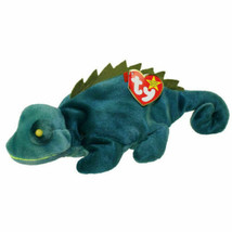 IGGY - Ty Beanie Babies Plush - Green Iguana Lizard - DOB 8-12-97 - Ex Condition - £4.02 GBP