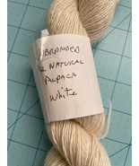 Alpaca Yarn Sock Weight Undyed color White 60gr hank 300 yards - $9.07 CAD