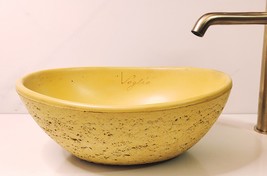 V_79 Ivory Cream  Bathroom Sink | Concrete Sink | Round Sink | Bathroom ... - £297.34 GBP