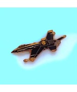 Vintage Navy jet~black and gold brooch - $54.45