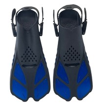 Scuba Fins Blue Size XL Diving Adjustable Snorkeling Flipper Carrying Ba... - $384.89 MXN