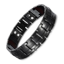 Ium bracelet charm black titanium magnetic therapy bangles unique wristband men jewelry thumb200