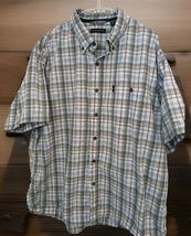 G.H. Bass &amp; Co Button Up Casual Plaid Short Sleeve Shirt Men's Size XL - $14.84