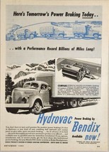 1944 Print Ad Hydrovac Power Braking Bendix Semi Truck Mountains South Bend,IN - $19.78