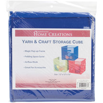 Innovative Home Creations Yarn  and Craft Storage Cube Royal 12&quot;X12&quot;X12&quot; - $17.50