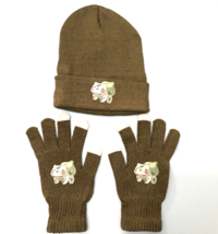 Bulbasaur Pokémon Pikachu Green HAT and Gloves set adult size men women  WOW - £14.52 GBP