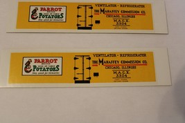 HO Scale Vintage Set of Box Car Side Panels, Parrot Potatoes, Yellow #3304 - £11.99 GBP