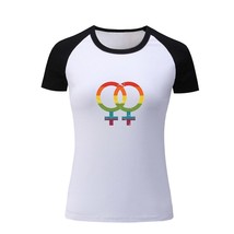 Womens Girls T-Shirts Print Rainbow Girl Best Friends Logo Casual Graphic Tops - £13.07 GBP