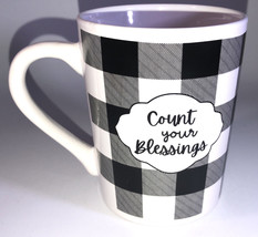 COUNT YOUR BLESSINGS-14oz Ceramic Coffee Cup Mug Hot Chocolate Office-NE... - £15.55 GBP