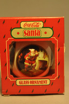 Hallmark - Santa - Coca-Cola - Glass Ornament 1986 - Keepsake - £14.70 GBP