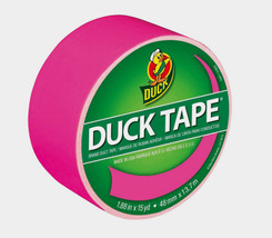 Duck Tape Duct 1.88&quot; x 15 Yd L PINK Color Coding Crafts Multi Use Safety... - £18.37 GBP