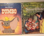 Disney Lot Of 2 Golden Books Dumbo Snow White - £5.53 GBP