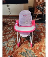 American Girl Bitty Baby Doll Toy High Chair Pink Purple Very Clean - $40.87 CAD