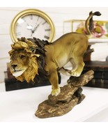 Ebros Lion King of The Jungle Running Down A Sloping Rock Statue 11.25&quot; ... - £29.31 GBP