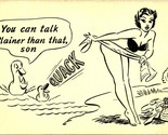 Vtg Postcard Risqué Cartoon Talking Ducks - You Can Talk PlainerThan Tha... - $6.88