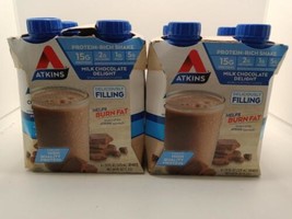 *PICS* 2X Atkins Advantage RTD Shake Milk Chocolate Delight - 11 fl oz Each/Pack - £13.01 GBP