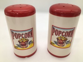 Ceramic Popcorn Seasoning Shakers White Red Top Handle Set of 2 - $148.08 MXN