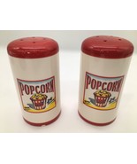 Ceramic Popcorn Seasoning Shakers White Red Top Handle Set of 2 - €6,76 EUR