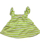 First Impressions Green Stripe Terry Peplum Top 0-3 Month New - £7.62 GBP
