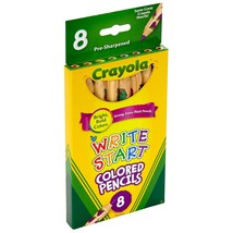 Crayola Write Start Colored Pencils - 8/Pkg Long - £16.58 GBP