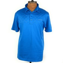 Travis Mathew Golf Shirt Mens Large Blue Short Sleeve Lightweight Polo - $24.74