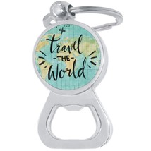 Travel The World Map Globe Bottle Opener Keychain - Metal Beer Bar Tool ... - $200.75 MXN