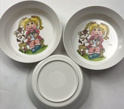 Vintage 1983 Cabbage Patch Kids by OAA, Inc. Three 5&quot; Plastic Bowls - £21.23 GBP