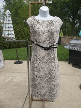 Nwt Marc New York Black&amp;Beige Snake Print Dress 12 - $59.99