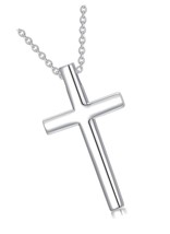 925 Sterling Silver Classic Cross Pendant Necklace for Men - £143.92 GBP