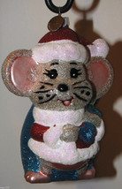 Radko Xmas Ornament Santa Suit Jingle the Christmas Mouse w/Hat/Sack of Presents - $42.99