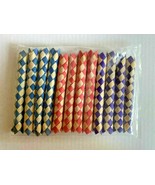 Lot Of 12 Vintage Bamboo Chinese Finger Traps Pink, Blue, &amp; Red New Prank#5 - £11.84 GBP