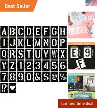 Versatile 14 Inch Craft Stencil Kit with Numbers and Symbols - For All Ages - $868.71 MXN