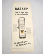 1940 Ad Ethyl Gasoline Featuring Gas Pump plus Hood Speed Protected Tires - $13.70 CAD