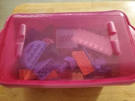 LEGO DUPLO Box of Fun (total of 105 pieces) w/ Pink Storage Box **USED** - £26.59 GBP