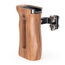SMALLRIG Side Wooden Handle Grip for DSLR Camera Cage w/ Cold Shoe Mount, Thread - £101.51 GBP