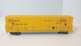 Life-Like Illinois Terminal Railroad Thrall Door Box Car - Yellow Plastic - £6.00 GBP