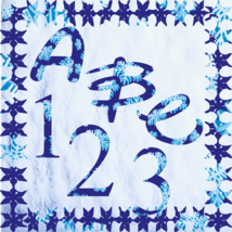 ABC and Numbers 11a-Digital ClipArt-Fonts-Snowflake-Gift Tag-Holiday-Scrapbook - £0.98 GBP
