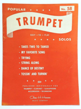 Trumpet Easy to Play Solos Chas H. Hansen Sheet Music 1952 Bb Flat Trumpet - $4.00